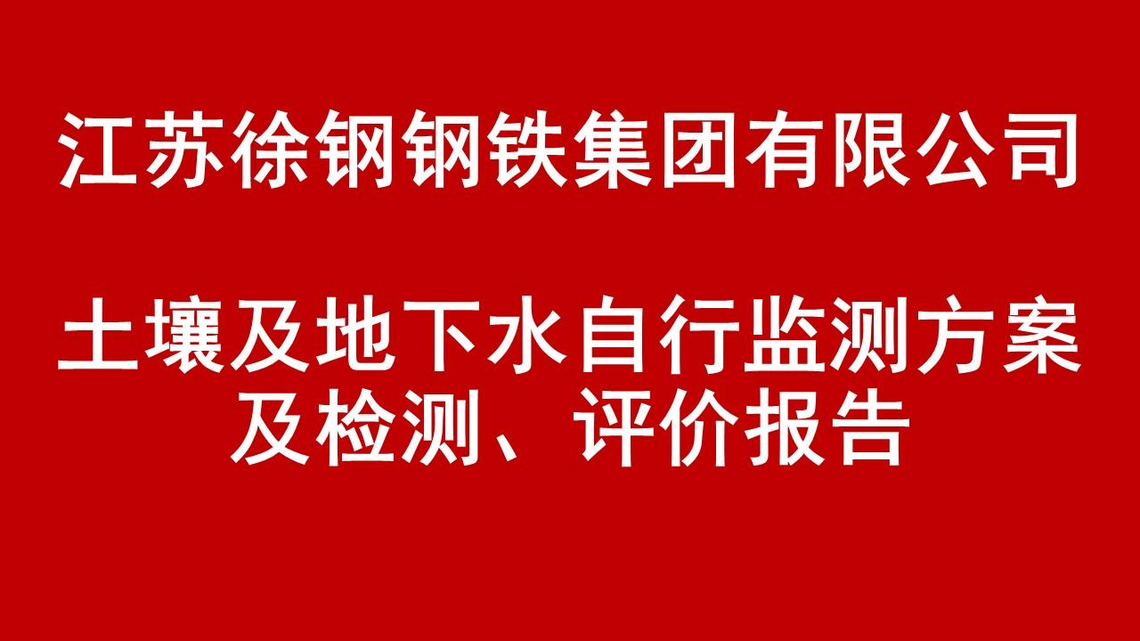 开云线上登录（China）官方网站有限公司土壤及地下水自行监测方案及检测、评价报告