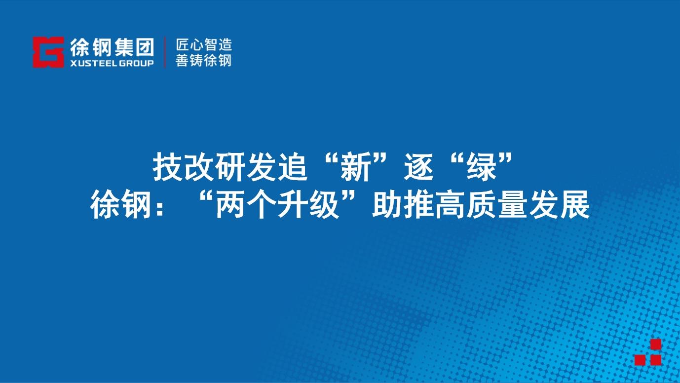 技改研发追“新”逐“绿”  徐钢：“两个升级”助推高质量发展